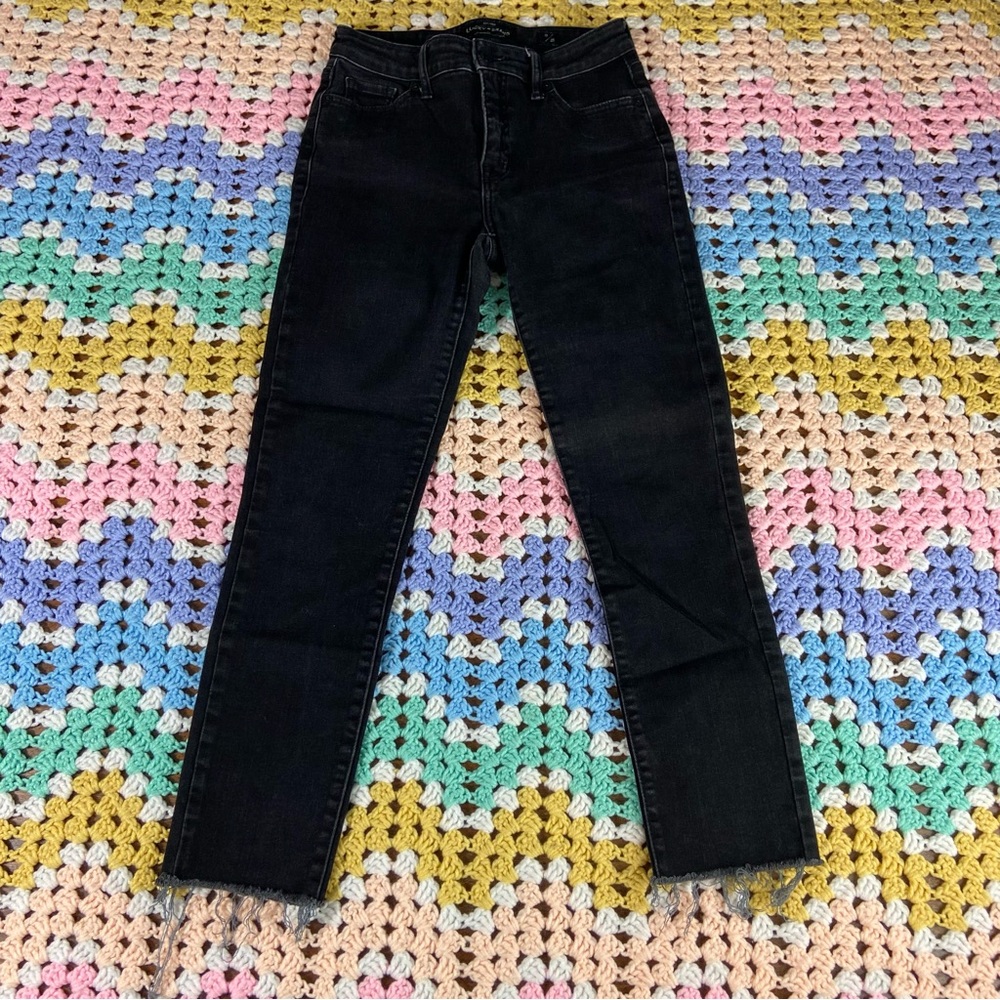 Lucky Brand Black Women's skinny Hayden Jeans cropped crop capris 0/25 stretch